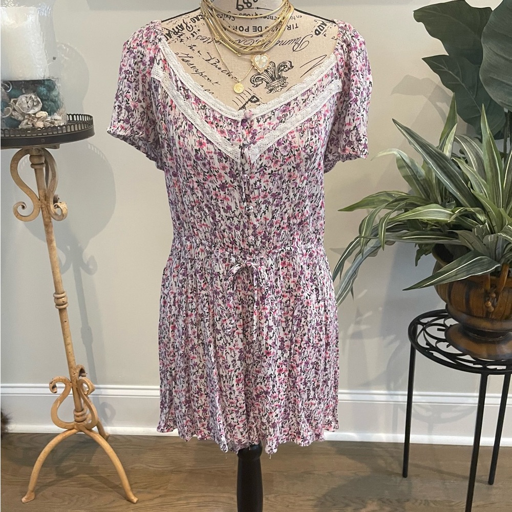 mi ami xtra large romper multi color pink purple white EUC worn once